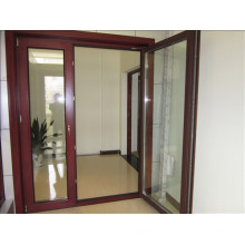 Двойная закаленная стеклянная дверь с тепловым разрывом и алюминиевой дверцей